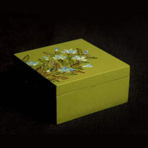 Hand Made MDF Jewelry Box with hand Painted ( Leaf Green)