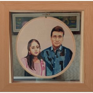 Creative double-sided glass specimen transparent wooden frame