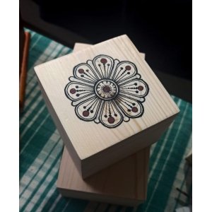 Wooden Hand Painted Jewelry Box (Pine-Wood)