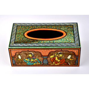 Hand Painted Pattachitra Tissue Box