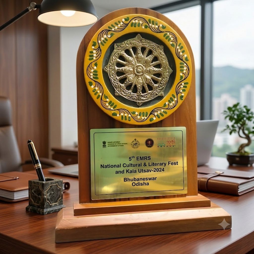 Teakwood brass Konark Memento