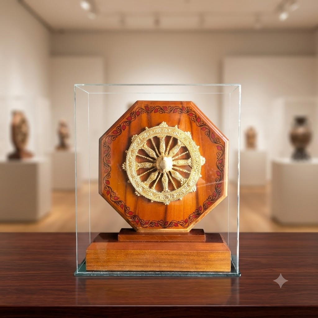 Brass Konark Wheel Memento