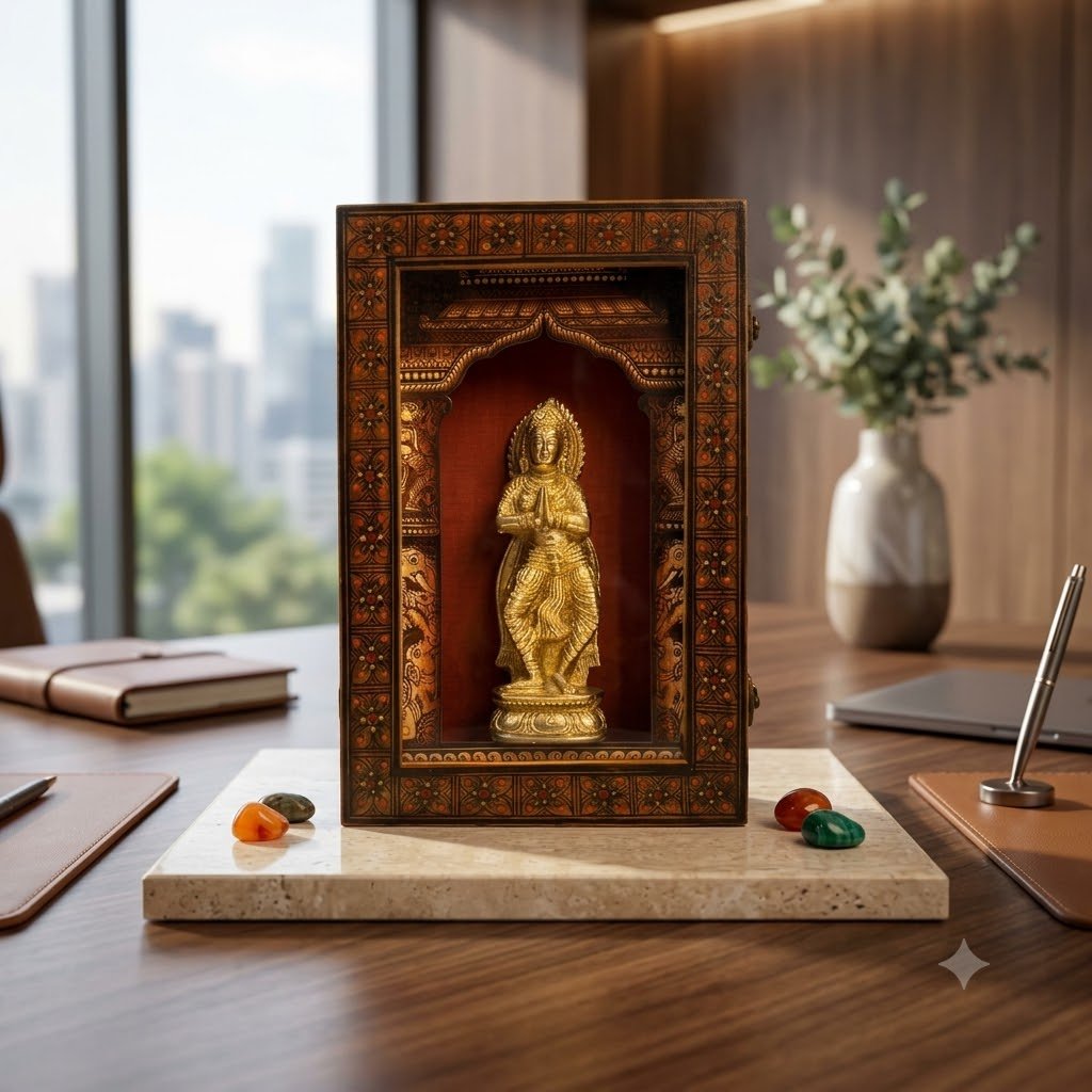 Handicraft Brass Made Apsara or Nartaki box Memento