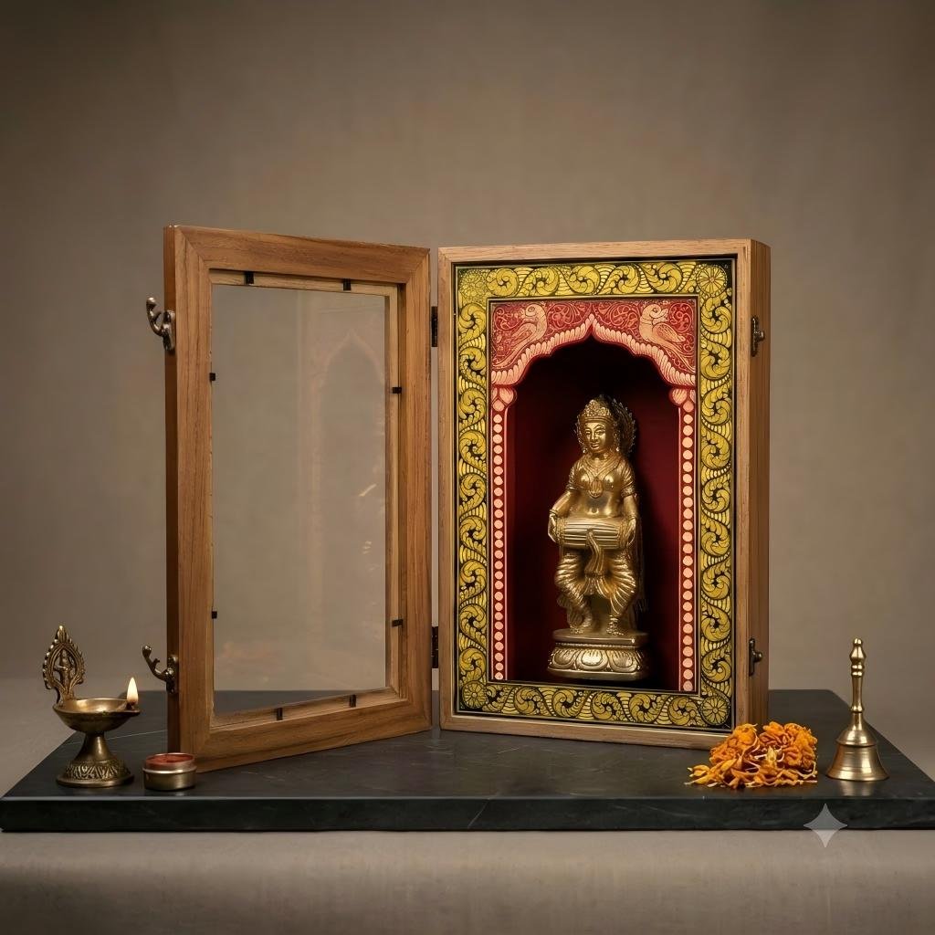 Handicraft Brass Made Apsara or Nartaki box Memento