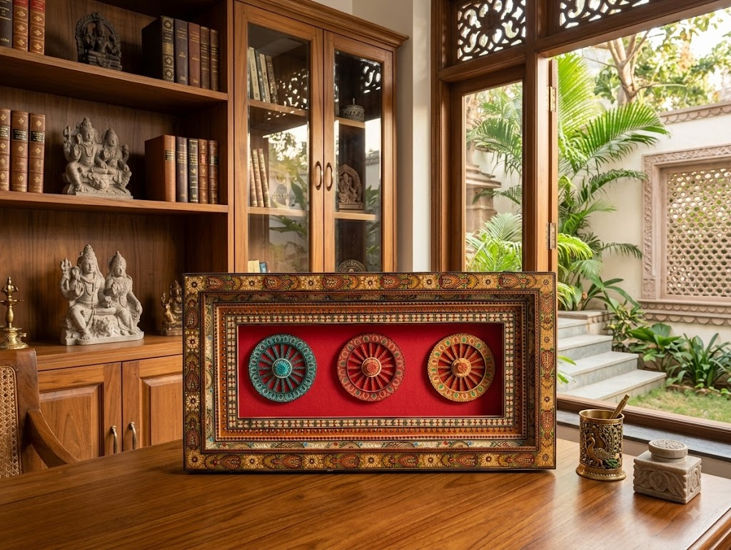 Teak Wood Jagannath Ratha Wheel Box Memento