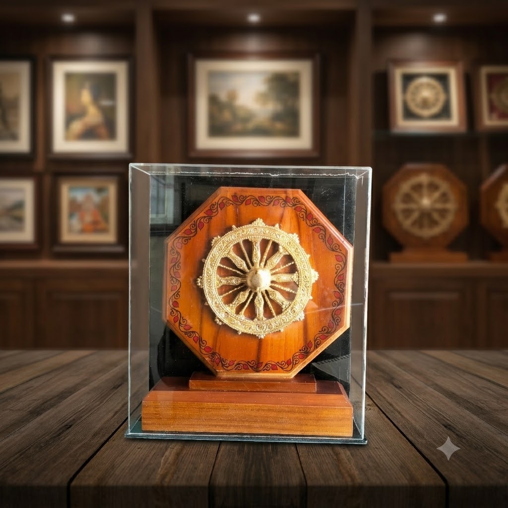 Brass Konark Wheel Memento