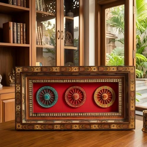 Teak Wood Jagannath Ratha Wheel Box Memento