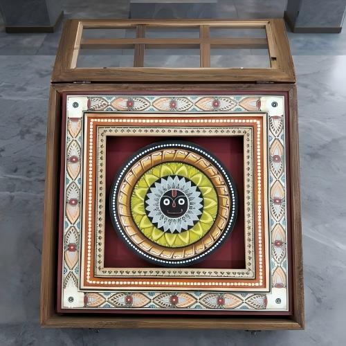 Silver Jagannath face Box Memento