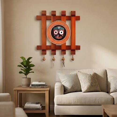 Premium Teak Wooden Key Chain Wall Hanging