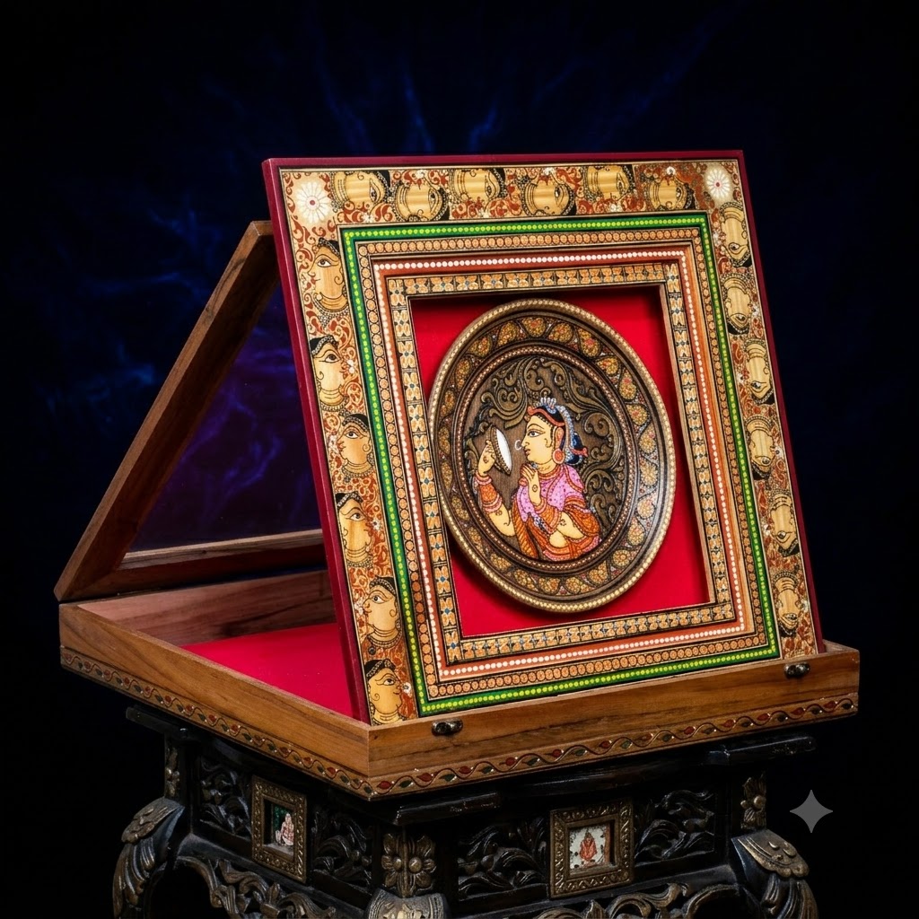 Teak wood Nartaki Box Memento